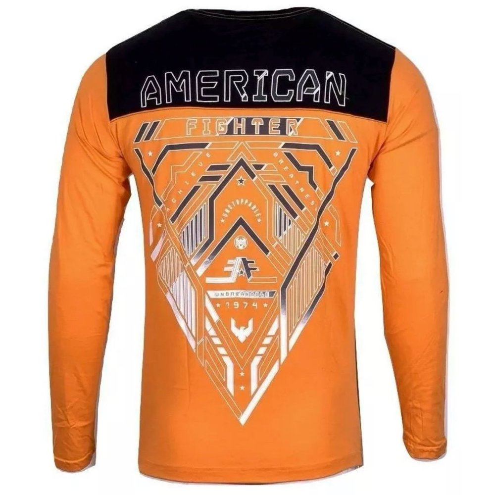 AMERICAN FIGHTER Men's T-Shirt L/S NOBLE TEE - Picture 2 of 9